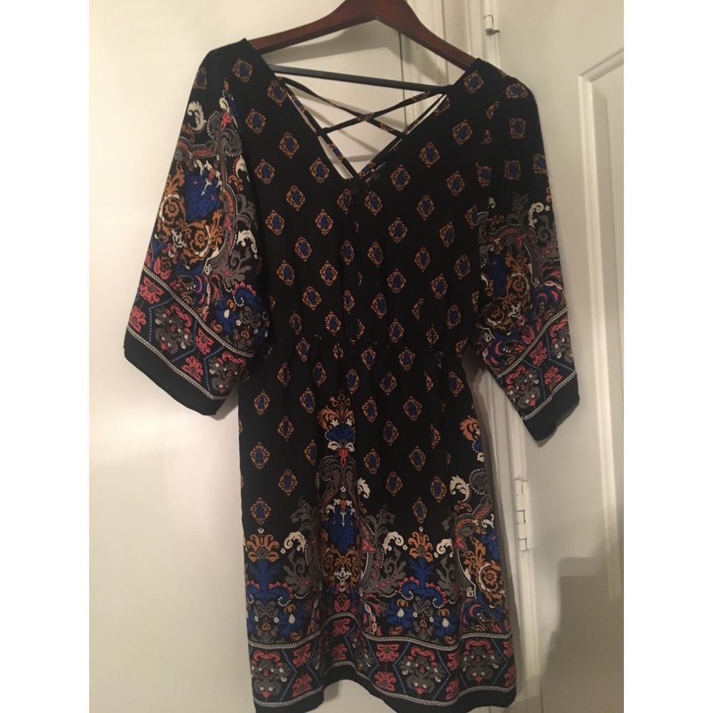 Charming Charlie Paisley Bell Sleeve Dress